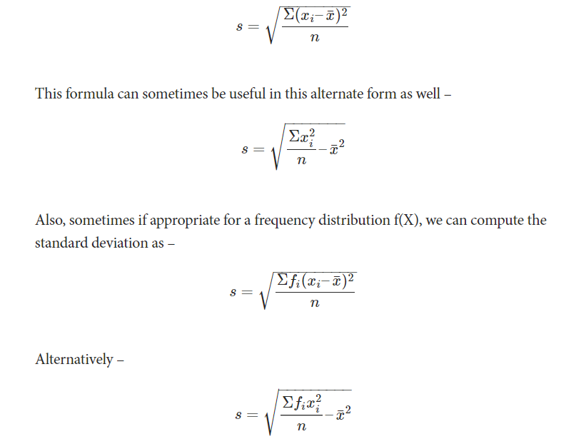 what is the sum of deviation from the mean
