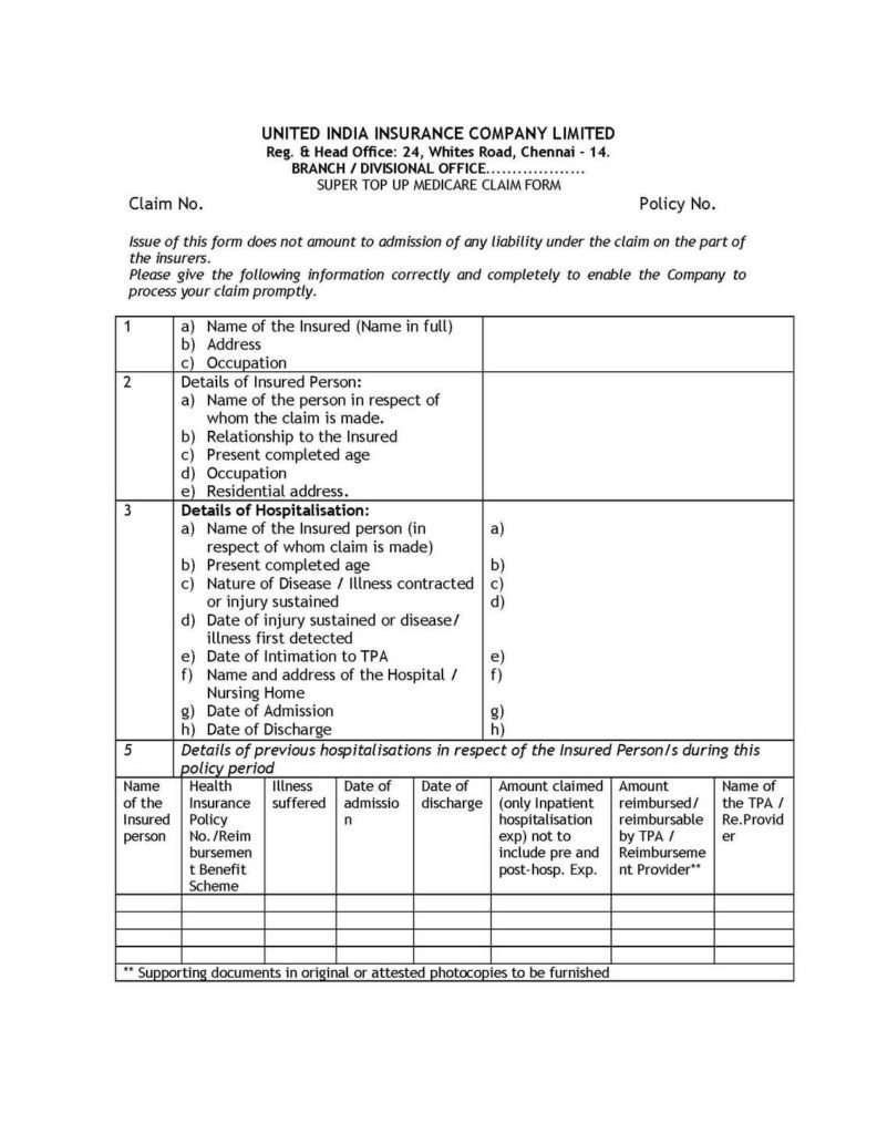 Study Of Various Proposal And Policy Forms Used In General Insurance ...